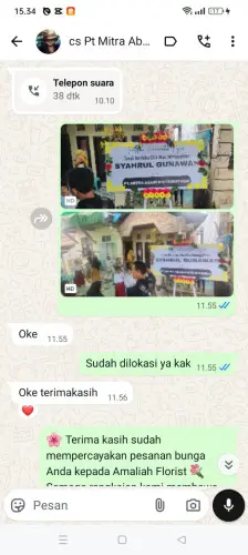 Testimonial Papan Bunga kota harapan indah
